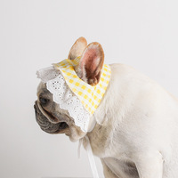 Chapeaux de soleil en dentelle pour animaux de compagnie, personnalisables, en gros, pour l'été, chapeaux décoratifs pour bouledogues français, corgis, teddy