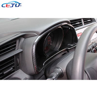 Kits d'intérieur de voiture en fibre de carbone ABS couverture de tableau de bord pour Honda Fit Jazz 3th Gen RS GK3 GK4 GK5 GK6 GK7 GH7 GP5 GP6 2014-2020