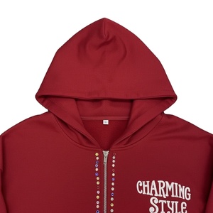 ชุดวอร์มผู้ชายแบบมีฮู้ด พิมพ์ลายลำลอง ดีไซน์พิเศษ ตกแต่งด้วยคริสตัล ผลิตตามสั่ง (OEM) วัสดุระบายอากาศได้ดี เหมาะสำหรับฤดูหนาว กำลังเป็นที่นิยมอย่างมาก - Product Image 6