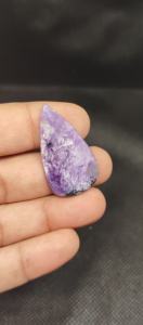 Cabujón de Charoita Natural Pulido, Gema Suelta Marrón para Joyería - Product Image 2