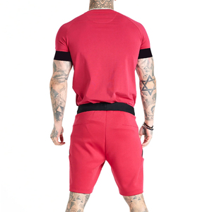 ชุดเสื้อและกางเกงขาสั้นผู้ชาย ผ้าโพลีเอสเตอร์ 100% ยืดหยุ่น น้ำหนักเบา เหมาะสำหรับวิ่ง กีฬากลางแจ้ง ท่องเที่ยว และออกกำลังกาย - Product Image 2