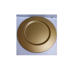 Plaque de chargeur en laiton de haute qualité vente chaude décoration de fête de mariage plaque de chargeur ronde en laiton doré - Product Image 5