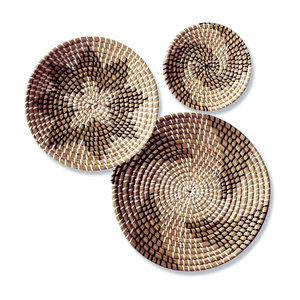 Décoration murale à suspendre Décoration murale tissée en jonc de mer de haute qualité Personnalisation artisanale du fabricant du Vietnam - Product Image 5