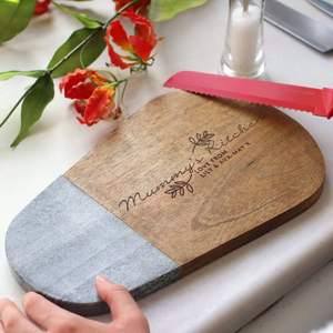 Tabla de cortar de madera de acacia y mango hecha a mano con tamaños personalizados diseñados para uso elegante en el hogar y el hotel tabla de quesos de resina - Product Image 4