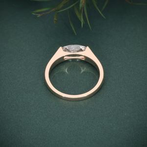 14K Real Gold IGI Certified 1.01CT Marquise Cut Lab Grown Diamond <b>Custom</b> <b>Jewelry</b> Unisex Wedding Engagement Rings - Product Image 2