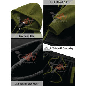 Sweat-shirt à capuche respirant, logo personnalisé, automne-hiver, marque de mode haut de gamme, 2 pièces, molleton technique, survêtement décontracté pour homme, ensemble de sport - Product Image 5