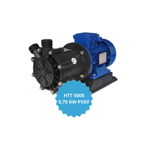 Pompe a turbina Mag drive modello HTT 5000 PVDF con motore 0,75kw IEC80 2P in plastica per pompa dell'acqua elettrica di pompaggio acido - Product Image 1