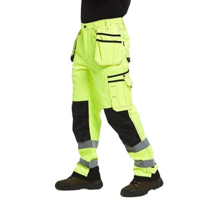 New High <b>Men</b> Reflective Cargo <b>Work</b> Pants Safety Hi Vis <b>Trousers</b> Custom OEM Private Label Factory Supplier - Product Image 2