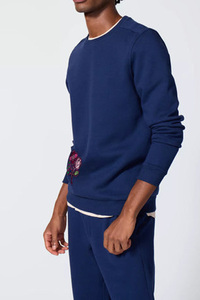 Sweat-shirt respirant à col rond pour hommes Pull de luxe 100% sweat-shirt classique en coton doux avec logo personnalisé - Product Image 3