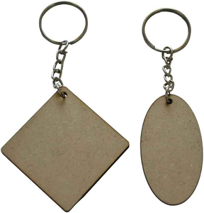 Porte-clés pour chien en bois MDF gravés à la main, écologiques, en vrac, formes rondes et rectangulaires, tailles personnalisées - Product Image 2