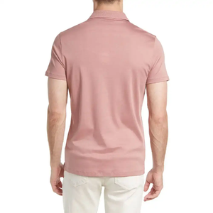 Venta caliente material de algodón Color personalizado y diseño Hombres Polo en blanco Camisetas Custom 100% Cotton Plain Polo Camisetas - Product Image 5