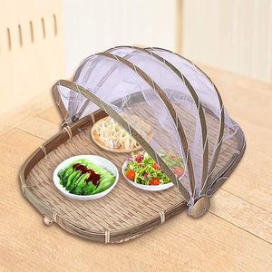 Factory Price Luxury Design Bamboo Serving <b>Tray</b> Handwoven Bamboo Basket Food Dustproof <b>Kitchen</b> <b>Tray</b> Decorative Pattern Vietnam - Product Image 5