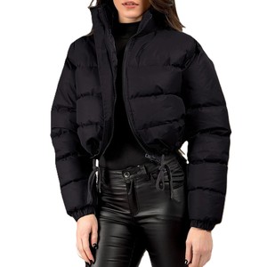 Veste matelassée à col montant de qualité supérieure veste d'hiver élégante de couleur personnalisée veste polaire pour femmes au design décontracté - Product Image 3
