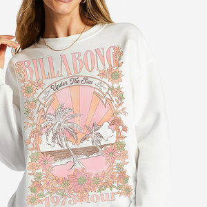 Sweat-shirt à capuche en coton 100% pour femme, en gros, OEM, manches longues, surdimensionné, streetwear, imprimé, léger, hiver, automne - Product Image 2