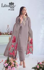 Conjunto Kurti de Fiesta para Mujer, Diseño de Alta Calidad, Organza de Seda con Bordado y Lentejuelas, por Fab Zone - Product Image 4