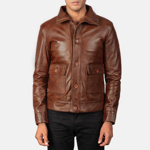 Chaqueta de Cuero PU Personalizada de Alta Calidad para Invierno, Estilo Casual, con Cuello Alto y Cierre, con Servicio OEM, Acabado para Hombre - Product Image 5