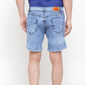 Pantalones Cortos de Mezclilla para Hombre, Corte Ajustado, Tejido Elástico Informal, Ropa Moderna de Verano para Exteriores - Product Image 6