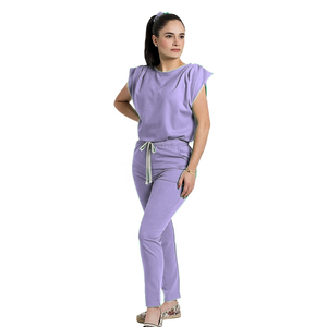 Conjuntos de uniformes de hospital listos con camisa de manga corta transpirable y diseño de cuello alto a medida - Product Image 4