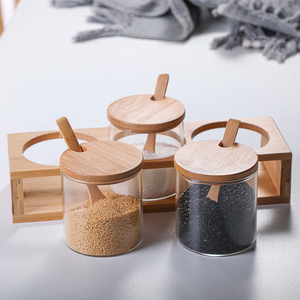 Juego de Tarros de Condimento de Vidrio Estilo Japonés, Recipientes para Condimentos de Cocina con Tapa para Sal, Azúcar y Otros Ingredientes - Product Image 5