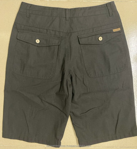 Pantalones cortos de lino liso para hombre, Bermudas masculinas informales de estilo francés, de algodón, cómodas y transpirables, nuevo diseño - Product Image 3