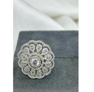 Classic <b>Silver</b> Gold Finish Best Quality <b>Adjustable</b> CZ <b>Ring</b> For Function And Party Wedding Wear Collection For Women Girls - Product Image 3