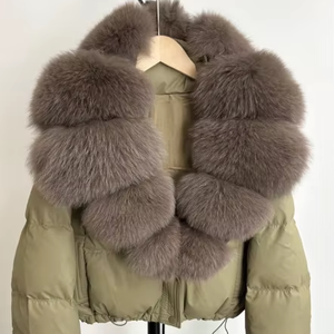 Wholesale Stylish Fur Collar Winter <b>Jacket</b> OEM Lightweight Women Zipper <b>Jacket</b> Windproof Puffer <b>Jacket</b> Manufacturer - Product Image 1