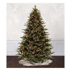 Sapin de Noël artificiel sur pied de 1,8 m (6 pi) avec 2000 lumières LED, pointes en PVC floquées, options personnalisées de 5 pi/7 pi, utilisation en extérieur - Product Image 5