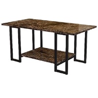 Table basse conçue en feuille de métal robuste avec finition dorée Table centrale décorative de salon meubles essentiels pour la maison