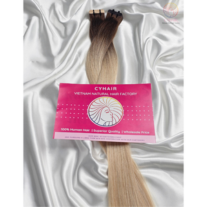 Venta al por mayor vietnamita doble dibujado cutícula alineada virgen extensión de cabello natural 100% cinta cruda en los vendedores de extensiones de cabello - Product Image 1