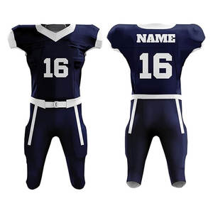 Uniforme de football américain à séchage rapide sublimé uniforme de football américain de couleur unie de style différent - Product Image 1