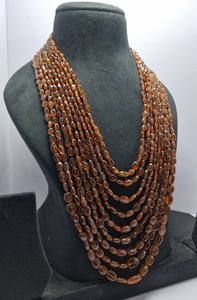 2025 Natural Oval Hessonite Gomed Neckless 1011ct 6x4-12x16mm Cuentas de piedra para la fabricación de joyas-Fabricante mayorista - Product Image 2