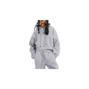Flygo Womens Fleece 2 Piece Outfits Sweatsuit <b>Crop</b> Pullover Sweatshirt <b>Joggers</b> Pants Tracksuit Set - Product Image 1