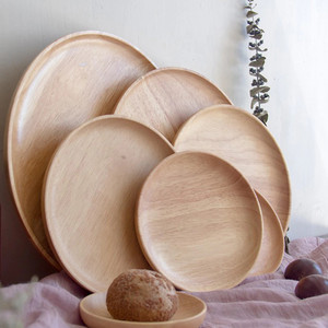 Sustainable <b>food</b> presenting <b>wooden</b> dishes eco dishware <b>sets</b> natural crafted wood plates to serve dinners - Product Image 4