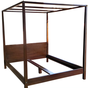 Lit à baldaquin sculpté à la main de style traditionnel des exportateurs indiens Quantité en vrac Bois dur et qualité durable à vendre - Product Image 5