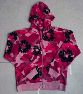 Sudaderas con capucha serigrafiadas Allover peso pesado personalizado diseño personalizado ropa de calle de alta calidad sudadera con cremallera - Product Image 4