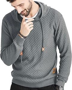 Sudaderas con capucha informales de invierno para hombre, Color sólido, 100% algodón, ajuste Regular, secado rápido, respetuoso con el medio ambiente, transpirable, de alta calidad - Product Image 3