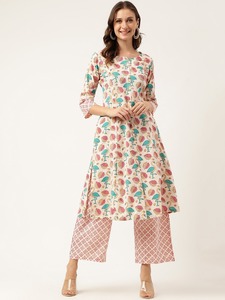 Pantalones Kurta suaves con estampado de algodón 100% étnico indio de Flamenco de talla grande para mujer XS 7XL con bolsillos laterales para fiesta, venta al por mayor de India - Product Image 4