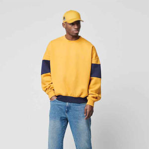 <b>Yellow</b> OEM/ODM Winter Long Sleeve Crew Neck Sweatshirt 2025 Wholesale Oversized Pullover Letters Print Sweatshirt <b>Men</b> <b>Hoodie</b> - Product Image 3