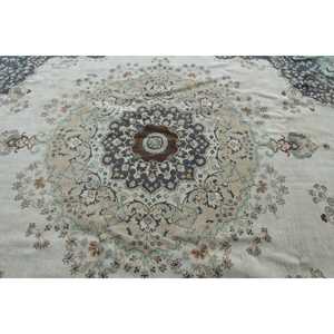 Alfombra Turca Vintage de 8.2x11.5 pies, Alfombra Grande Azul con Diseño de Patchwork, de Lana con Base de Látex, Ecológica - Product Image 4