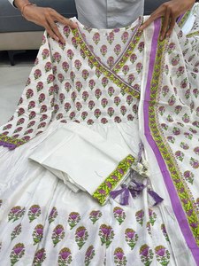 Nouvelle collection : Kurti en coton artisanal pour femme, séchage rapide, avec dupatta – Tenue moderne pour fêtes, mariages et toutes saisons - Product Image 5