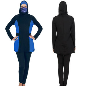 2025 personalizado Nylon Spandex Racing traje de baño de lujo impermeable ropa de playa para niñas de talla grande con cubierta Hijab fabricado por nombre - Product Image 1