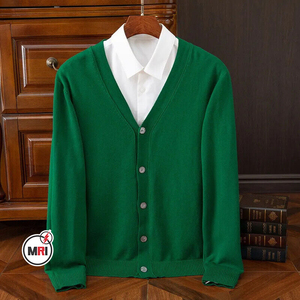 Pulls pour hommes pulls tendances respirants produits vêtements pour hommes couleur unie pull mince tricoté en vrac 100% coton polaire - Product Image 5