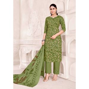 Estampado de diseñador de algodón con bordado La colección Kurta/Kurti incluye Salwar y Dupatta para elegantes trajes de fiesta - Product Image 3
