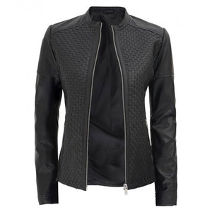 Veste en cuir véritable pour femmes, vêtements d'extérieur élégants, veste en cuir véritable pour femmes, vêtements de mode haut de gamme, veste en cuir pour femmes - Product Image 1