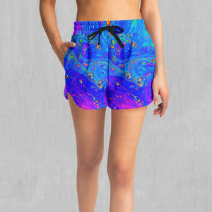 Shorts Bermuda Deportivos de Cintura Media para Mujer, de Poliéster/Algodón, Cómodos, Elegantes, Transpirables, de Secado Rápido, Personalizados, de Seda - Product Image 1