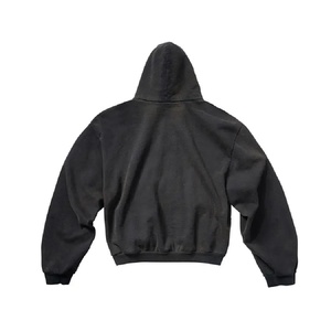 Vente en gros Nouveau 2024 Premium Couleur unie Lavage rembourré Épaule lâche 320GsmZipup Hoodie Fabricant Coton biologique & Shirpa Hoodies - Product Image 5