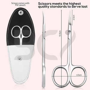 Ciseaux à cuticules en acier inoxydable chirurgical, ultra-affûtés, de précision, pour la manucure, la coupe des cuticules, des peaux mortes et des ongles incarnés - Product Image 6