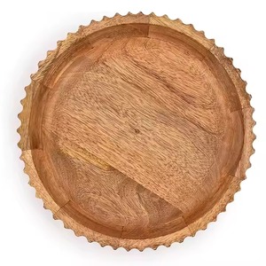 Cuenco de madera de Acacia hecho a mano con artesanías H.M.A, cuenco redondo único para ensalada, frutas, sopa, aperitivos o idea de regalo para el hogar - Product Image 2