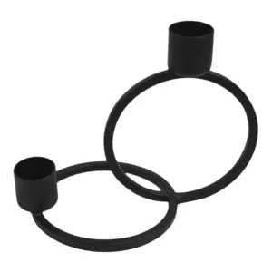 Support de bougie de Noël en fil de fer de haute qualité avec finition peinte en noir pour la décoration de la maison de table - Product Image 1