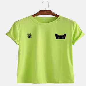 Camiseta sin mangas de verano informal para mujer, camiseta de Yoga de manga corta de gran tamaño con logotipo frontal, blusa suave holgada - Product Image 2